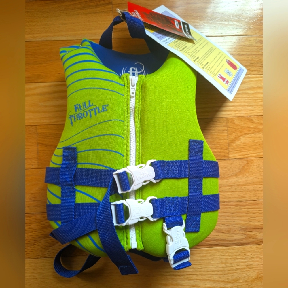 Kids Swim Vest - Green and Blue